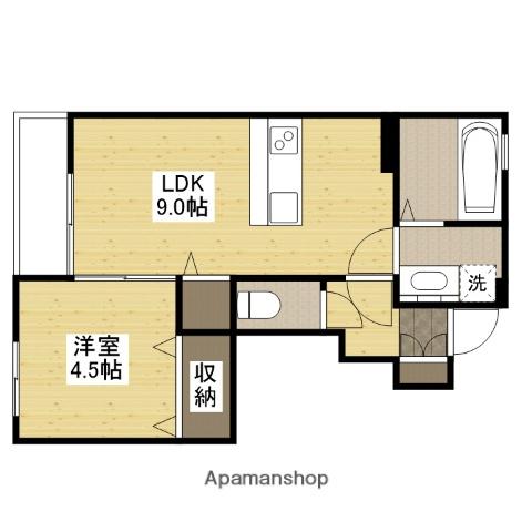 ソリエ長束(1LDK/1階)の間取り写真