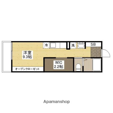 プリマヴェーラ口田南(ワンルーム/1階)の間取り写真