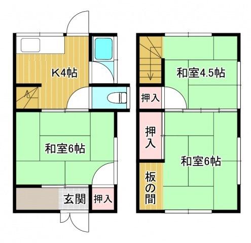 山﨑貸家(3K)の間取り写真