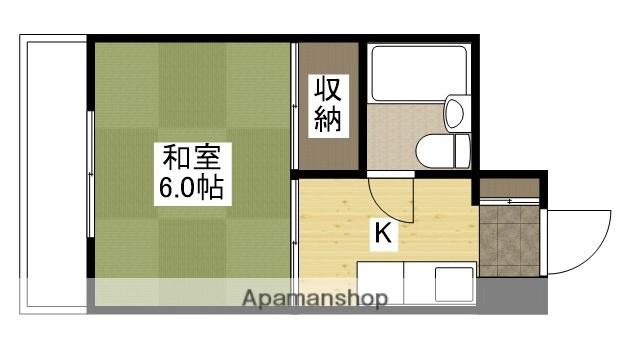コムメイトマンション(1K/4階)の間取り写真