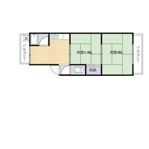 新栄ハイム(2K/3階)の間取り写真