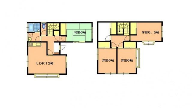 可部線 緑井駅 徒歩13分 2階建 築31年(4LDK)の間取り写真