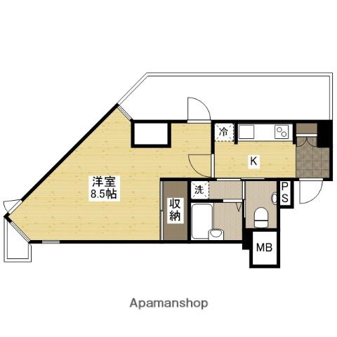 ラ・ルート大手町(1K/9階)の間取り写真