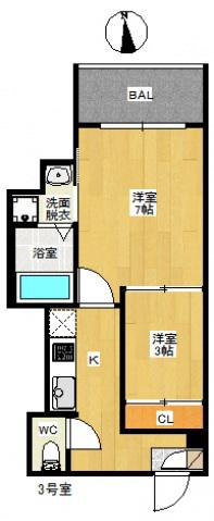 REGALEST LOTUS Ⅲ(2K/1階)の間取り写真