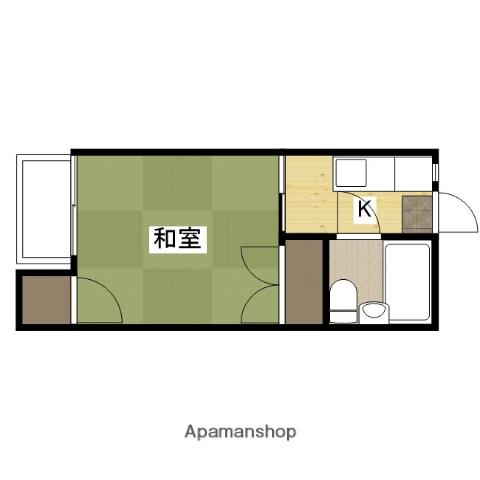 カジヤマアパート(1K/1階)の間取り写真