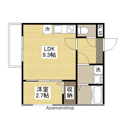 トラスティレジデンス地御前西館(1LDK/3階)の間取り写真