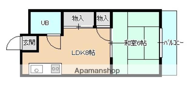 BAUHAUS南千田町(1LDK/1階)の間取り写真
