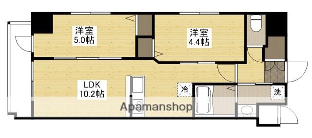 センチュリオン本川(2LDK/6階)の間取り写真