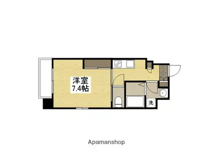 大州2丁目マンション(1K/4階)の間取り写真