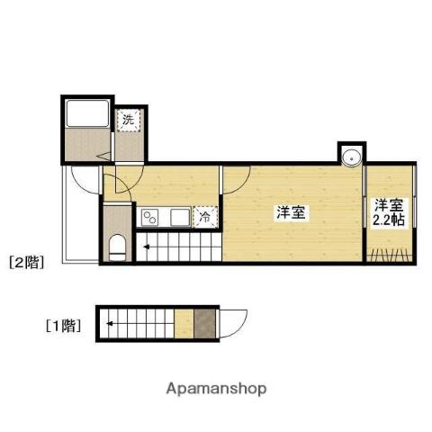 M TERRACE藤垂園 壱番館(2K/2階)の間取り写真
