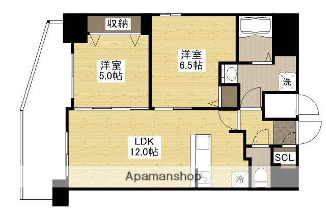 S-RESIDENCE国泰寺町一丁目(2LDK/17階)の間取り写真