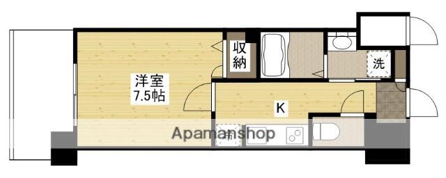 S-RESIDENCE国泰寺町一丁目(1K/14階)の間取り写真