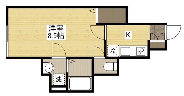 M TERRACE藤垂園 参番館(1K/1階)の間取り写真