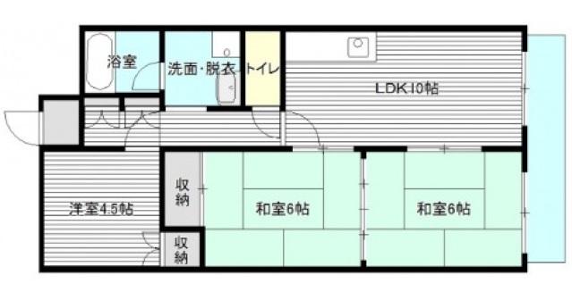 リアライズ富士見町(3DK/2階)の間取り写真