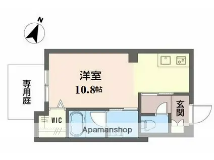 シャーメゾン翠紅園(ワンルーム/1階)の間取り写真