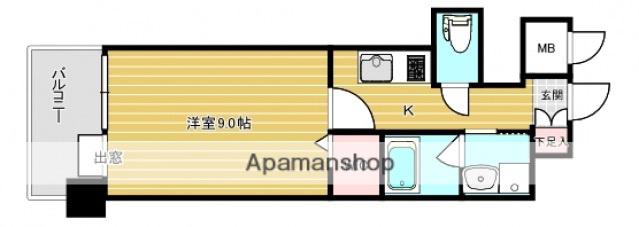メルシー博丈(1K/6階)の間取り写真