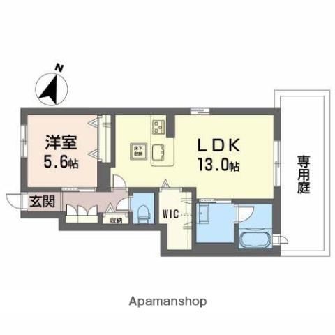 シャインコート(1LDK/1階)の間取り写真