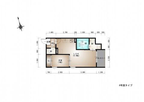 REGALEST 江波東(1LDK/1階)の間取り写真