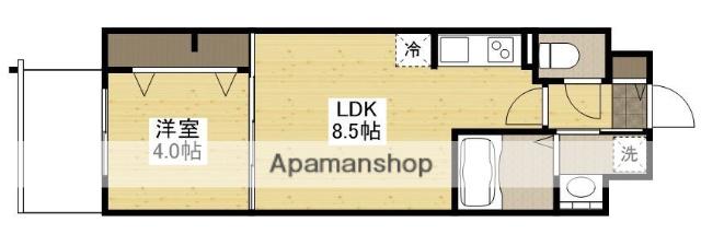 S-RESIDENCE本川町AFFORD(1LDK/4階)の間取り写真