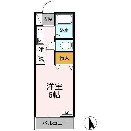 セジュール133(ワンルーム/1階)の間取り写真