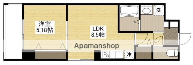 TERRACE TOKAICHI(1LDK/7階)の間取り写真