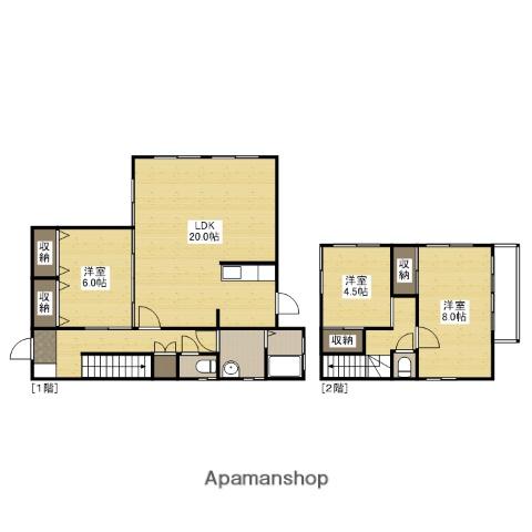 芸備線 玖村駅 徒歩13分 2階建 築38年(3LDK)の間取り写真