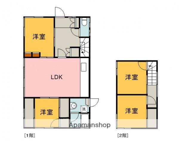 広島県広島市安佐北区 2階建 築54年(4LDK)の間取り写真