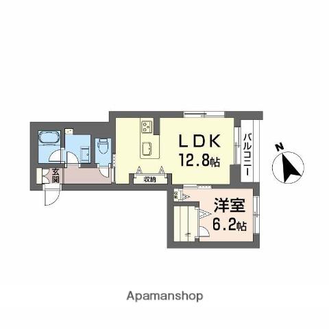 メゾンドノアール(1LDK/2階)の間取り写真