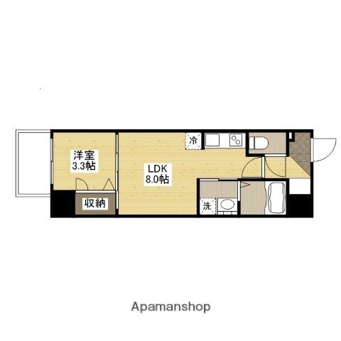 S-RESIDENCE観音公園ALORIA(1LDK/10階)の間取り写真