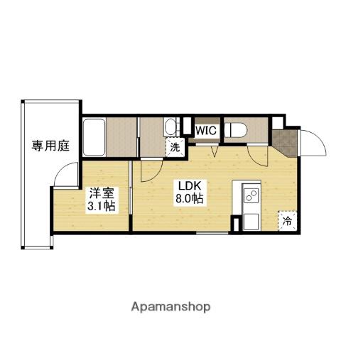 S-MOVE庚午北(1LDK/1階)の間取り写真