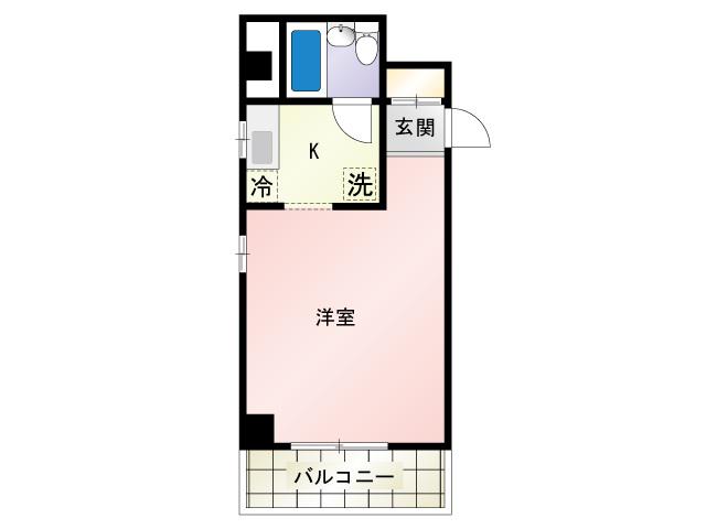 KOSHIDA K4(1K/3階)の間取り写真