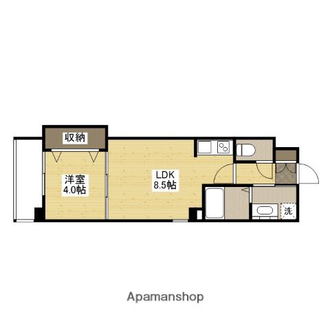 パレグレース己斐本町(1LDK/4階)の間取り写真