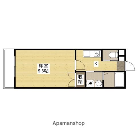 M・テラス上安A棟(1K/2階)の間取り写真