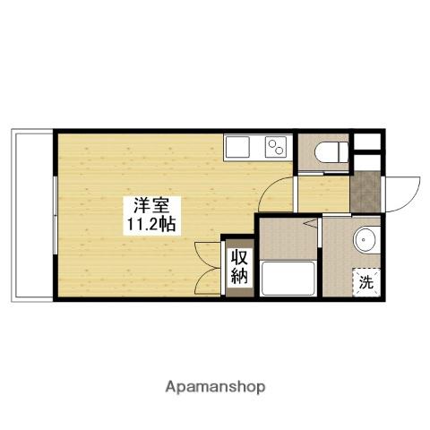 M・テラス上安B棟(ワンルーム/1階)の間取り写真