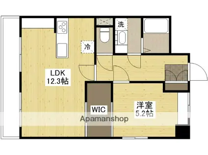 ファミール光町(1LDK/5階)の間取り写真