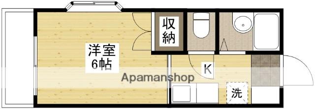 コーポ船越(1K/1階)の間取り写真
