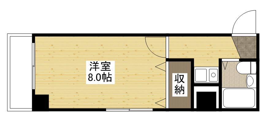 ワイアンドワイ宝町ビル(ワンルーム/4階)の間取り写真