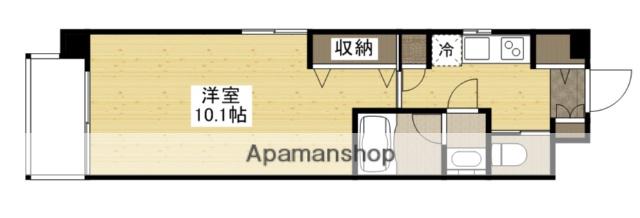 VILLAながい(1K/7階)の間取り写真