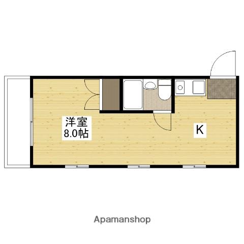 MKコーポ(ワンルーム/2階)の間取り写真