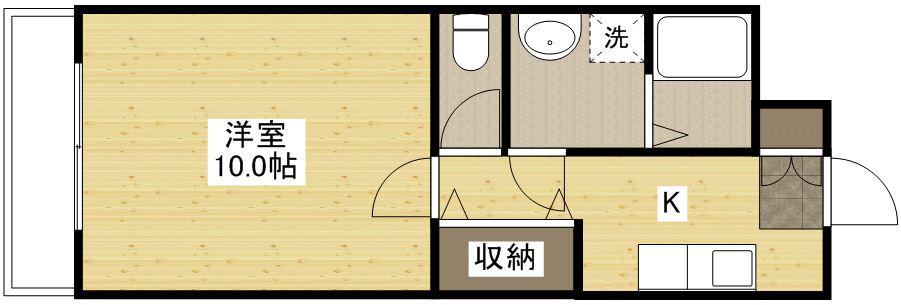 ティニーMATSUYAMA(1K/7階)の間取り写真