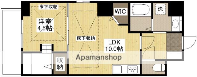 マルベニ段原南(1LDK/3階)の間取り写真