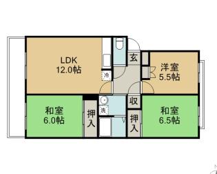 メゾン大町(3LDK/2階)の間取り写真
