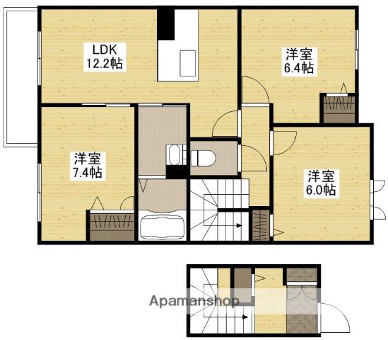 メゾン・ド・プルメリア Ⅱ(3LDK/2階)の間取り写真