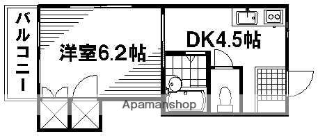 谷川ビル(1K/3階)の間取り写真