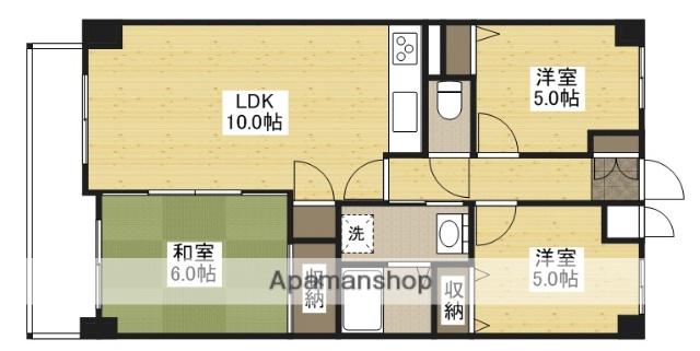 コンツェルトパーク古江(2SLDK/5階)の間取り写真