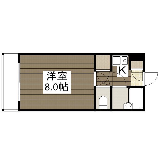 第3山田ビル(1K/1階)の間取り写真