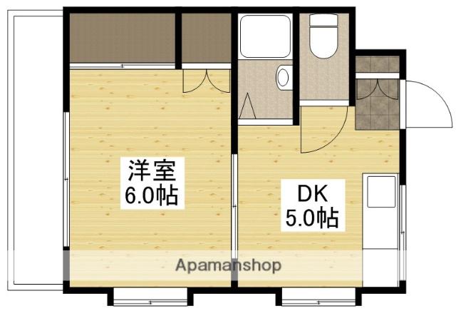 サンハイム西口(1DK/3階)の間取り写真