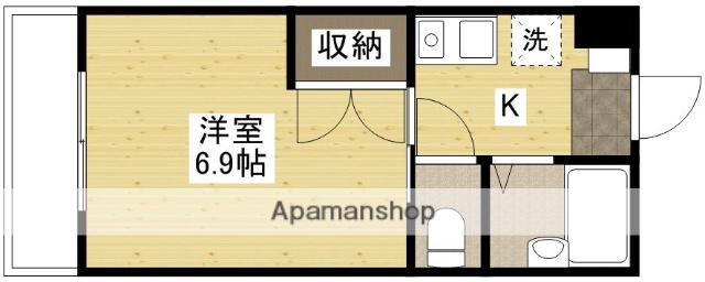 エスポワール牧村(1K/3階)の間取り写真