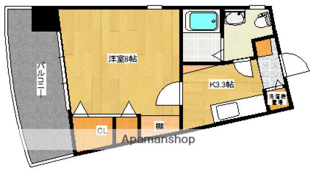 サンクレスト(1K/3階)の間取り写真