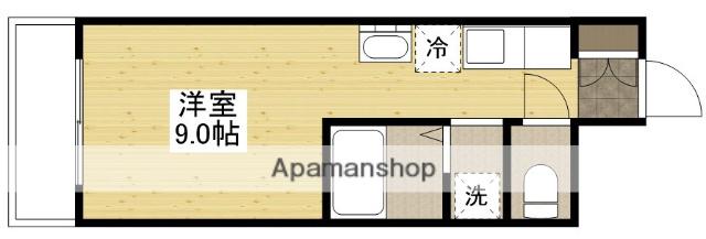 西岡ビル(ワンルーム/4階)の間取り写真